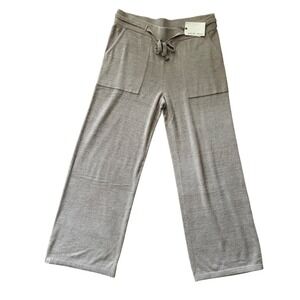 Barefoot Dreams CozyChic Ultra Lite Patch Pocket Pants Pewter gray Petite L NWT